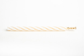 Single Color Swirl Unlit Birthday Cake & Topping Candle