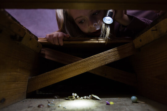 (series) kids using their imagination to search for treasure