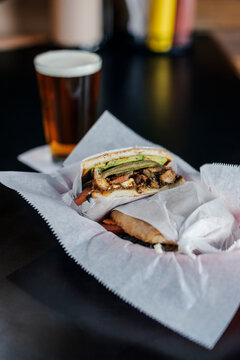 Bar Food: Chicken Tinga Torta Sandwich