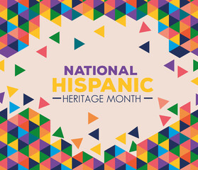 background, hispanic and latino americans culture, national hispanic heritage month in september and october vector illustration design