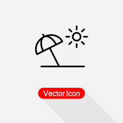 Beach Umbrella Icon Vector Illustration Eps10