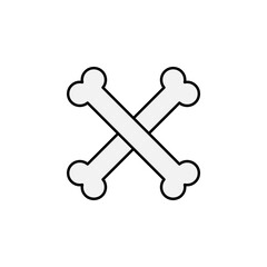 bones, death outline icon. detailed set of death illustrations icons. can be used for web, logo, mobile app, UI, UX
