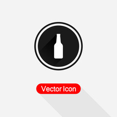 Beer Bottle With Beer Mug Icon, Beer Icon Vector Illustration Eps10