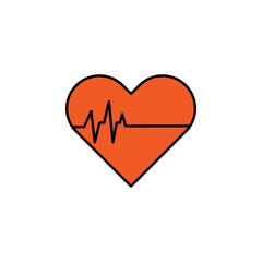heart beat stops, death outline icon. detailed set of death illustrations icons. can be used for web, logo, mobile app, UI, UX
