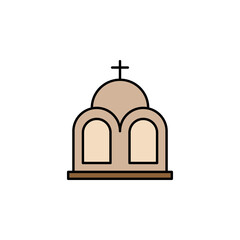mausoleum, death outline icon. detailed set of death illustrations icons. can be used for web, logo, mobile app, UI, UX