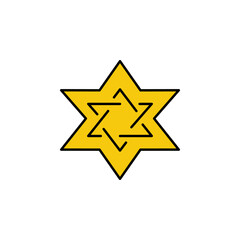 star of david, death outline icon. detailed set of death illustrations icons. can be used for web, logo, mobile app, UI, UX