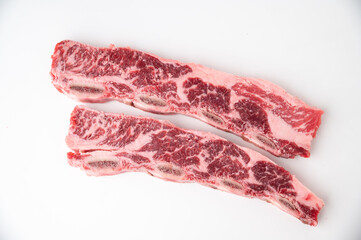 Karubi, beef short rib with bone flanken style