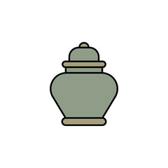 ash, death outline icon. detailed set of death illustrations icons. can be used for web, logo, mobile app, UI, UX