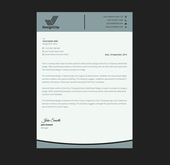 Corporate and Business Grey Letterhead Template