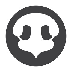 flat vector icon puppies dogs noses sniffing for apps or websites