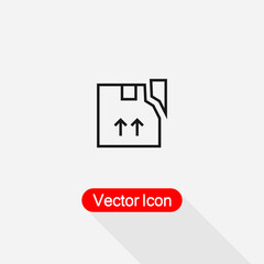 Broken Box Icon Vector Illustration Eps10