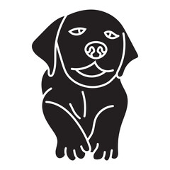 Puppy dogs or puppies flat vector icon for apps or websites