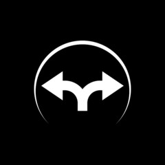 Pointer symbol icon isolated on dark background