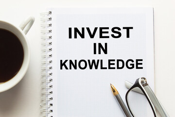 Notepad with inscriptions on a white background. business concept.