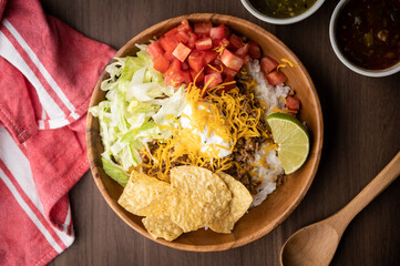 Taco rice, japanese tacos inspired food