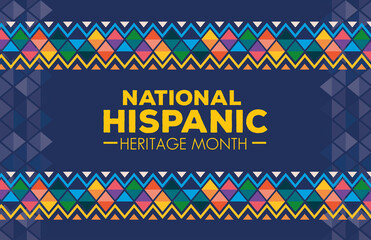hispanic and latino americans culture, national hispanic heritage month in september and october, background or banner vector illustration design