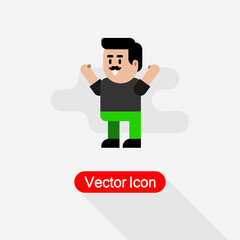 Character Surprised Grandfather Vector Illustration Eps10