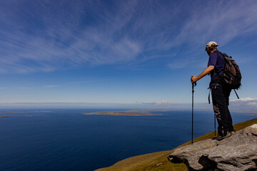 hiker in the mountains