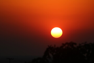 Fototapeta na wymiar sunset in the mighty Brahmaputra meditation time