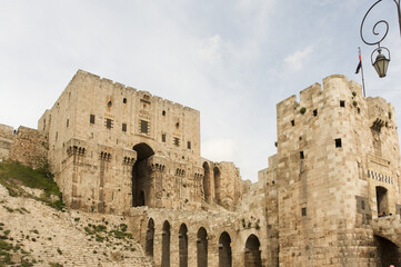 Fototapeta premium Citadel of Aleppo Syria 05/12/2009 medieval palace in the centre of the old city