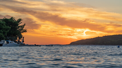 Fototapeta na wymiar Sunset on the Adriatic