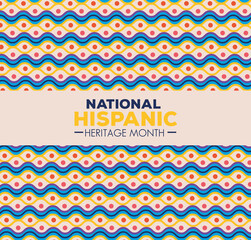 background, hispanic and latino americans culture, national hispanic heritage month vector illustration design
