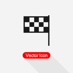Competition Sport Flag Icon Vector Illustration Eps10