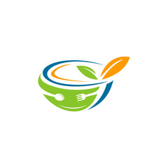 Food leaf Logo Vector
