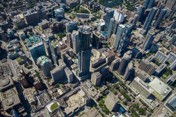 aerial view of the city Toronto. Downtown
