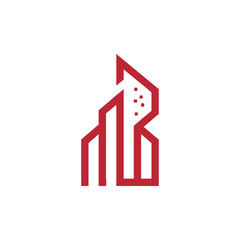 building Letter Logo Vector