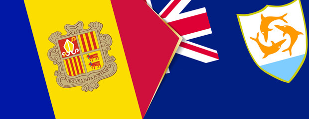 Andorra and Anguilla flags, two vector flags.