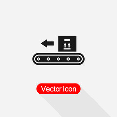 Conveyor Belt With Box Icon