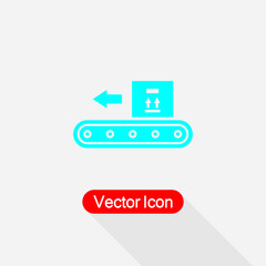 Conveyor Belt With Box Icon