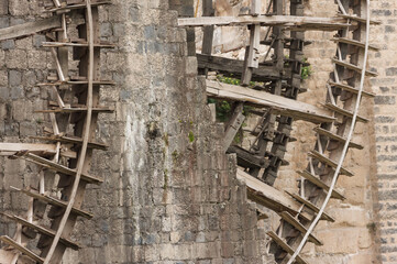 The Norias of Hama, Syria ancient waterwheels used to lift water for irrigation