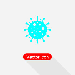 Coronavirus Bacteria Cell Icon, Bacteria Icon Vector Illustration Eps10