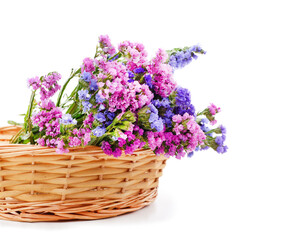 Colorful static in the basket.
