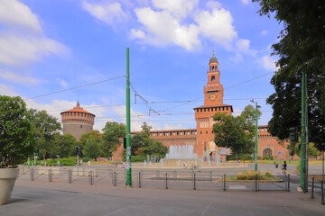 Fototapeta na wymiar Castello di Milano, Castle in Milan 