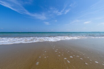 Beautiful seascape background with sea and beach