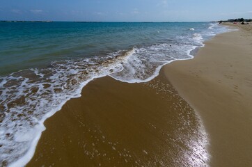Beautiful seascape background with sea and beach