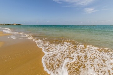 Beautiful seascape background with sea and beach