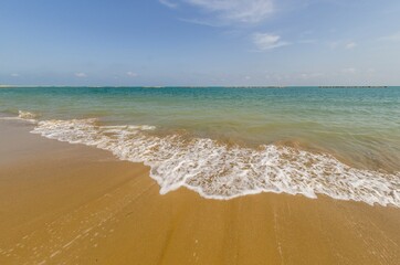 Beautiful seascape background with sea and beach