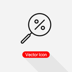 Discount Search Icon  Vector Illustration Eps10