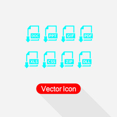 Download DOC,PTT,GIF,PDF,XLS,CSS,ZIP,DLL File Icons