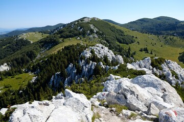 The beautiful Premuziceva Staza mountain path, Velebit National Park, Dinaric Mountains, Croatia. 