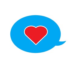 Chat heart emoji - message of heart.