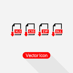 Download XLS,CSS,ZIP,DLL File Icons