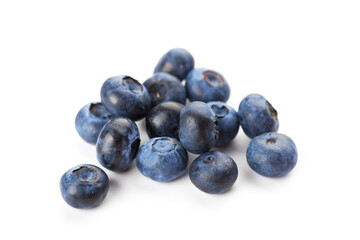 heap of blueberries isolated on white background