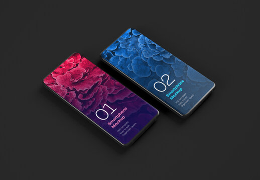 Smartphone Mockup for App and Mobile Web Design