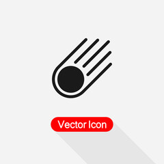 Falling Asteroid Icon comet icon Vector Illustration Eps10