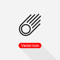 Falling Asteroid Icon comet icon Vector Illustration Eps10